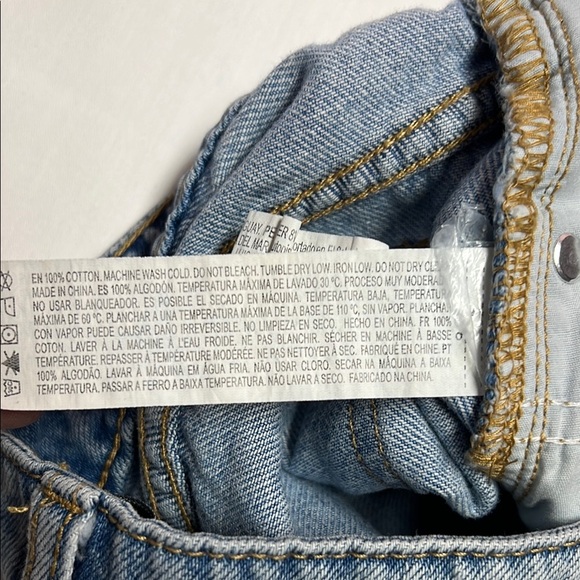 Forever 21 cotton denim cut off shorts petite size 25 light wash button fly - Picture 4 of 12